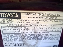 2005 TOYOTA RAV4, BURGUNDY, 2.4L, AT, FWD,   Z25151